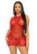Сукня-сітка зі стразами Leg Avenue Rhinestone halter mini dress Red, відкрита спина, one size