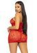 Сукня-сітка зі стразами Leg Avenue Rhinestone halter mini dress Red, відкрита спина, one size