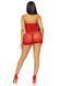 Сукня-сітка зі стразами Leg Avenue Rhinestone halter mini dress Red, відкрита спина, one size