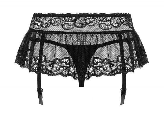 Пояс для панчіх чорний Obsessive 830-GAR-1 garter belt S / M