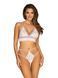 Эротичный комплект кружевной Obsessive Lilyanne 2-pcs set white S/M