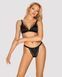 Комплект білизни бюстгальтер та трусики Obsessive Eloissa, чорний, L/XL