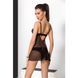 Сорочка беби долл прозрачная GISELE CHEMISE black S/M - Passion Exclusive, трусики, Черный
