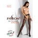 Эротические колготки-бодистокинг Passion S002 black, имитация кружевных чулок и пояса, Черный