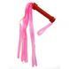 F61414 Плетка из экокожи c неоновыми хвостами FLOGGER PINK/RED