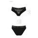 Трусики с широкой резинкой и кружевом Passion PS001 PANTIES black, size XL
