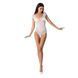 Бодистокинг Passion BS064 white, боди, закрытое плечо, Білий