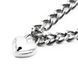 Нашийник із замком у вигляді серця DS Fetish Heart, Silver