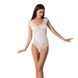 Бодистокинг Passion BS064 white, боди, закрытое плечо, Білий