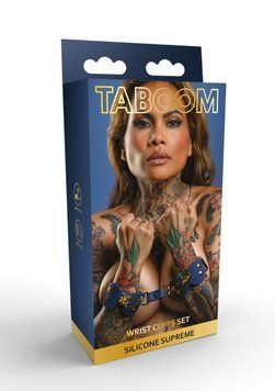 Комплект силіконових наручників на зап'ясті Taboom Silicone Supreme, синій