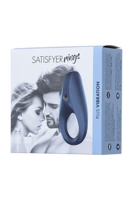 Эрекционное виброкольцо Satisfyer Rocket Ring с удлиненным стимулятором клитора, перезаряжаемое, Синий