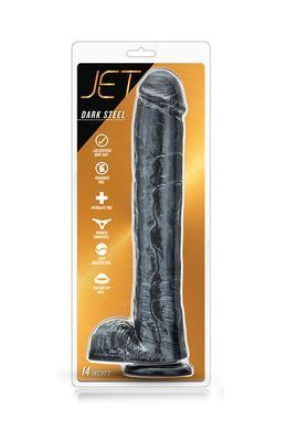 Фаллоимитатор JET DARK STEEL CARBON METALLIC BLACK