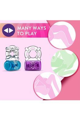 Эрекционное виброкольцо PLAY WITH ME ONE NIGHT STAND VIBRATING C-RING BLUE