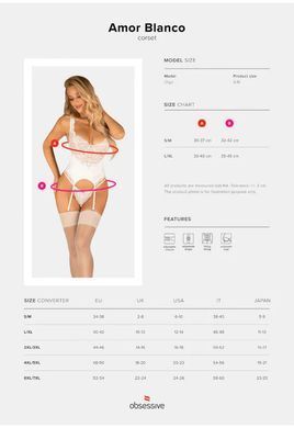 Комплект Obsessive Amor Blanco S/M