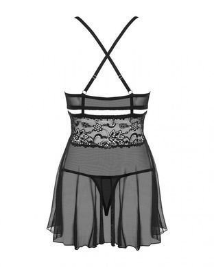 Нав'язливий 838-bab-1 babydoll & thong black l/xl