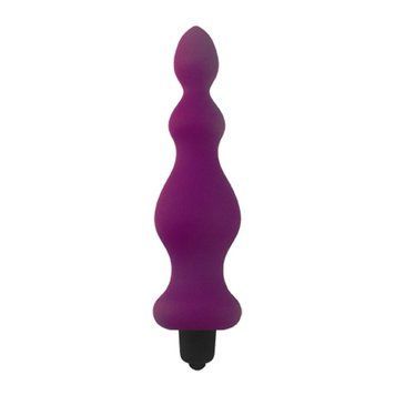 Анальная пробка с вибрацией Adrien Lastic Bullet Amuse Purple, макс. диаметр 3,9см, Фиолетовый