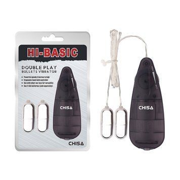 Вибропуля&nbsp;с пультом управления Chisa&nbsp;Double&nbsp;Play&nbsp;Bullets&nbsp;Vibrator&nbsp;Hi-Basic
