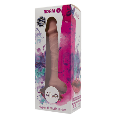 Фаллоимитатор Alive Adam Flesh S, двухслойный, силикон+ Silexpan, диаметр 3,5см, Телесный