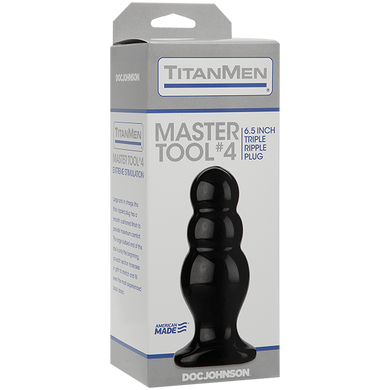 Анальный стимулятор Doc Johnson Titanmen Tools - Master, диаметр 6,6см, Черный