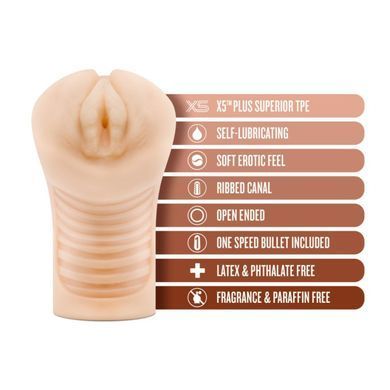 Мастурбатор с вибропулей M For Men Annabella реалистичный, 7.6 см х 16.5 см