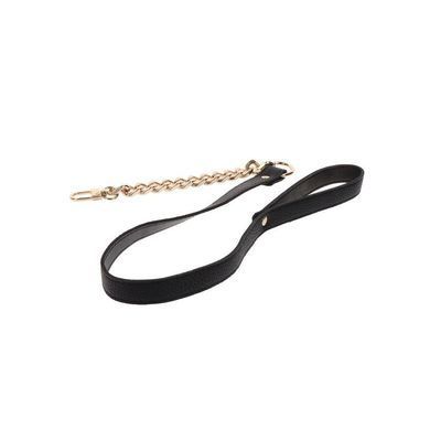 Поводок цепь с петлей из искусственной кожи Statement Leash золотистый, 75 см