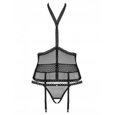Корсет эротический Obsessive Strapelie corset & thong S/M