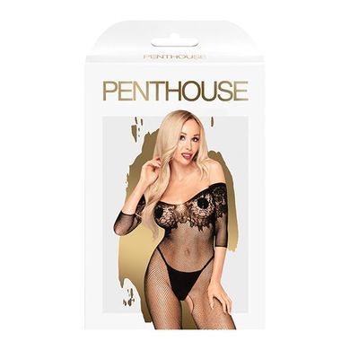 Бодистокинг с имитацией лифа Penthouse - High Profile Black XL, Черный