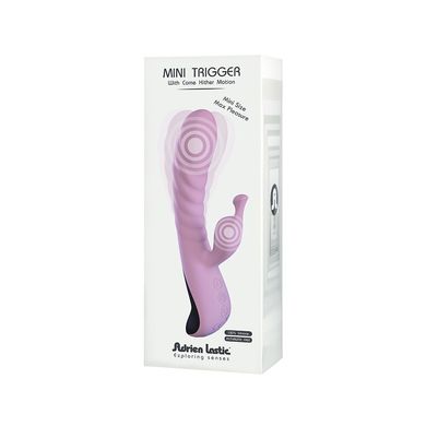 Вибратор Adrien Lastic Mini Trigger с массирующими движениями ствола, Розовый