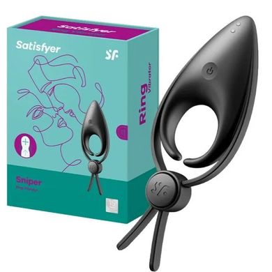 Эрекционное виброкольцо лассо с регулировкой размера Satisfyer Sniper Black