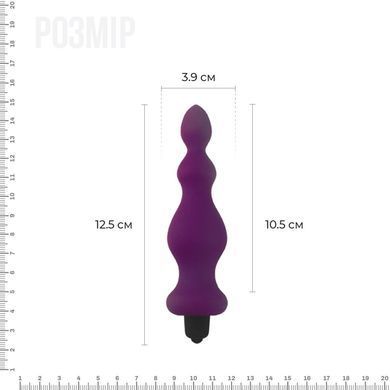 Анальна пробка з вібрацією Adrien Lastic Bullet Amuse Purple, макс. діаметр 3,9 см, Фиолетовый
