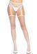 Leg Avenue Net stockings with garter belt White O/S