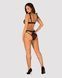 Полупрозрачный эротический комплект Obsessive Obsessivia 2pcs set black L/XL, бюстгальтер и трусики,
