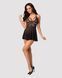 Нав'язливий 838-bab-1 babydoll & thong black l/xl
