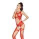 Бодистокинг Passion BS039 red, комбинезон, имитация чулок, Красный