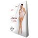 Бодістокінг з декольте Passion BS088 white, імітація корсетної шнурівки