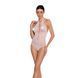 Бодістокінг з декольте Passion BS088 white, імітація корсетної шнурівки