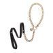 Поводок цепь с петлей из искусственной кожи Statement Leash золотистый, 75 см