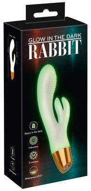 Вібратор кролик You2Toys GITD Rabbit Vibrator, світиться у темряві