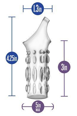 Насадка на пенис STUDDED SLEEVE RING CLEAR