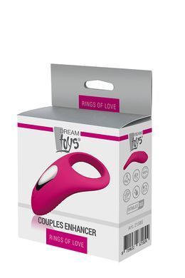 Ерекційне віброкільце DreamToys Rings Of Love силіконове, рожеве