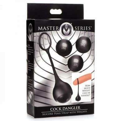 Силіконова підвіска для пеніса Cock Dangler з грузиками &ndash; чорна, Cock Dangler Siliconen Penishanger