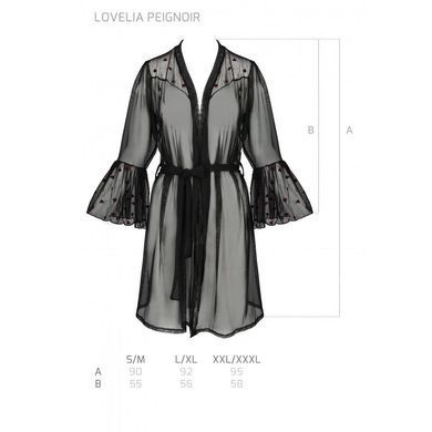 Воздушный пеньюар LOVELIA PEIGNOIR black XXL/XXXL - Passion