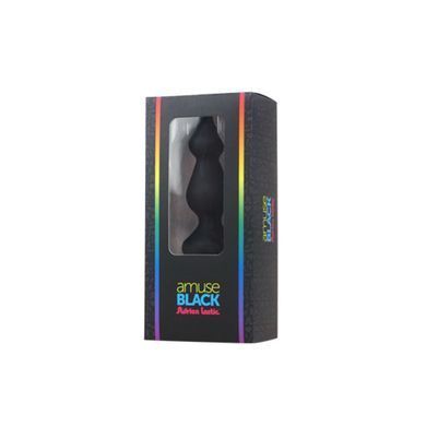 Анальна пробка Adrien Lastic Amuse Mini Black (S) з двома переходами, макс. діаметр 3 см, Черный