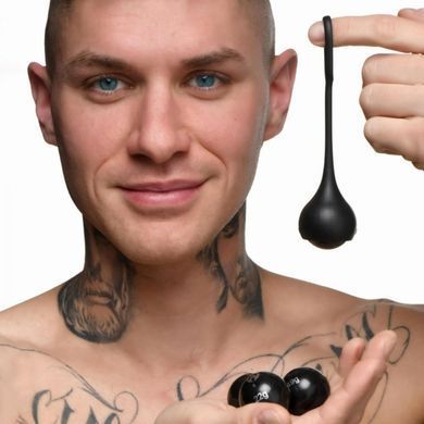 Силіконова підвіска для пеніса Cock Dangler з грузиками &ndash; чорна, Cock Dangler Siliconen Penishanger