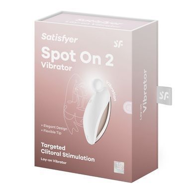 Вибратор для наружной стимуляции Satisfyer Spot On 2 White, очень мощный, гибкий отросток