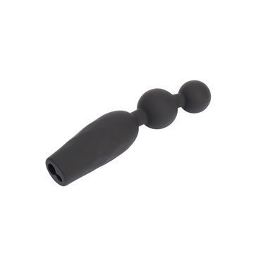 Анальная пробка с вибрирующими бусинами Vibrating Booty Beads-Black Mont-CHISA