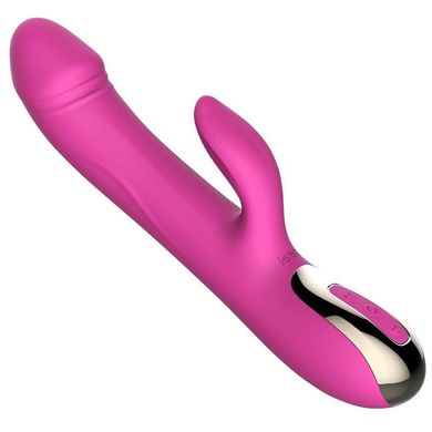 Вибратор-пульсатор Leten Automatical Thrusting Vibrator с подогревом, перезаряжаемый, 10 режимов, Розовый