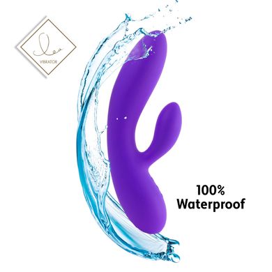 Гибкий вибратор кролик с двумя моторами FeelzToys Lea Rabbit Vibrator Medium Purple