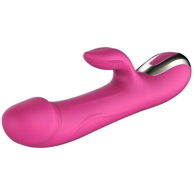 Вибратор-пульсатор Leten Automatical Thrusting Vibrator с подогревом, перезаряжаемый, 10 режимов, Розовый