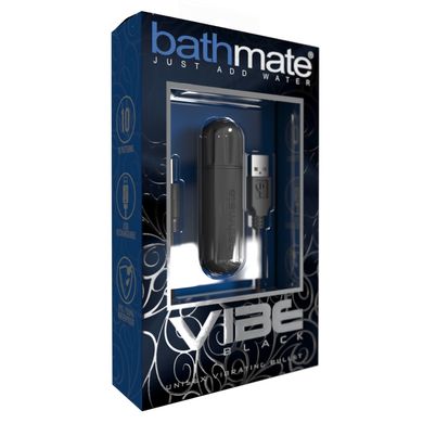 Вібропуля Bathmate Vibe Bullet Black, глибока потужна вібрація, Черный